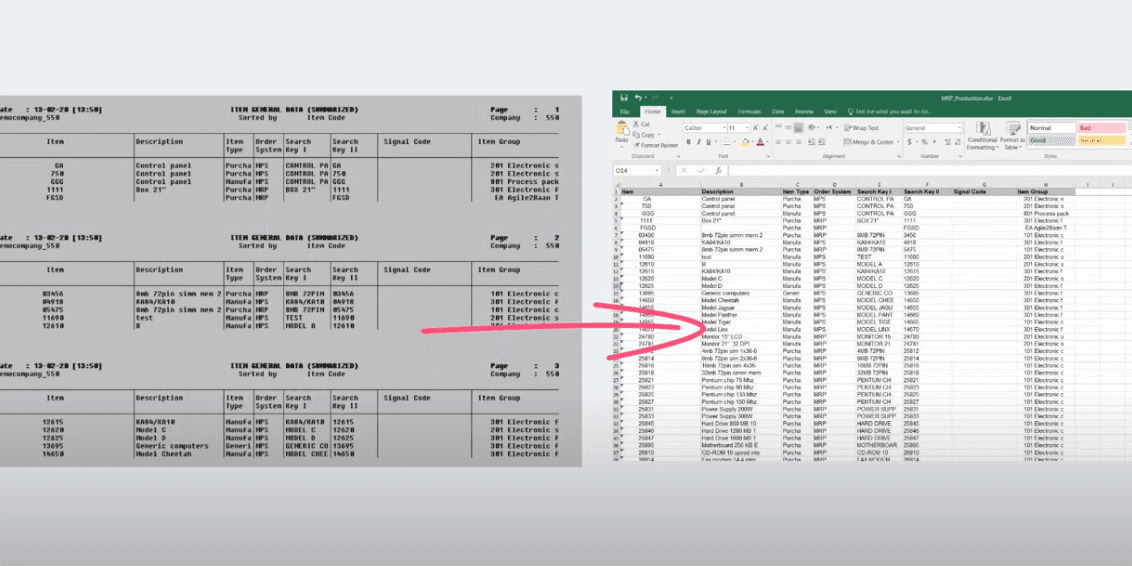 ERP LN Reports that Convert Automatically to Excel