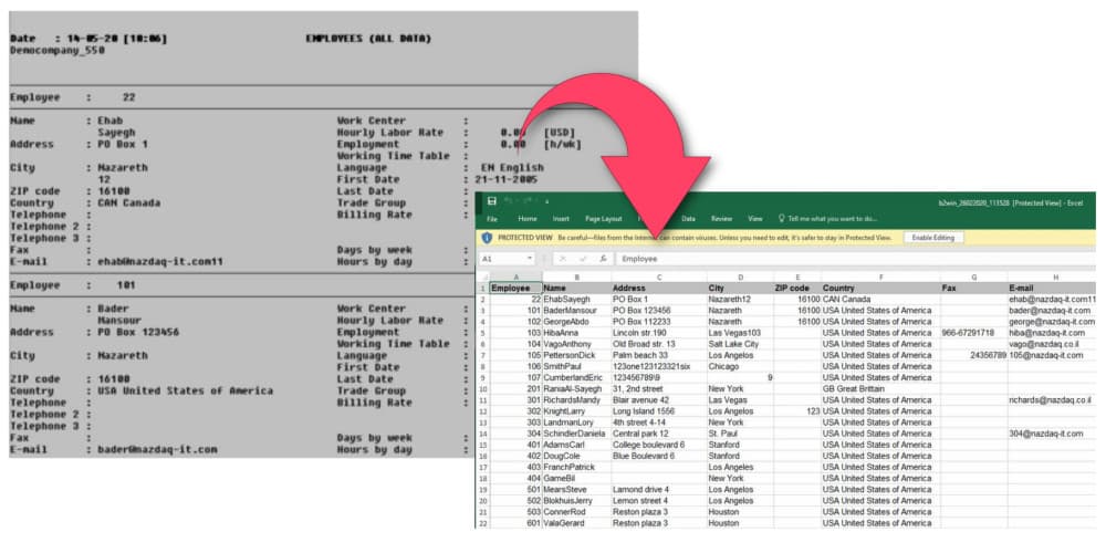 Data in Rows instead of Columns transformation - Illustration