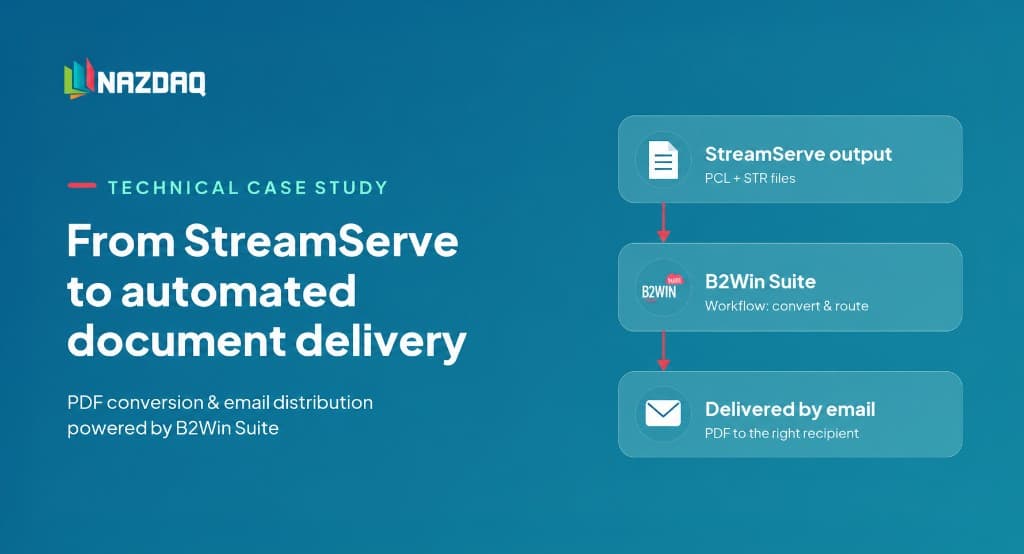 From StreamServe to automated document delivery with B2Win Suite