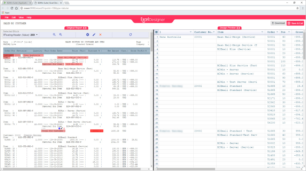Excel Designer screenshot