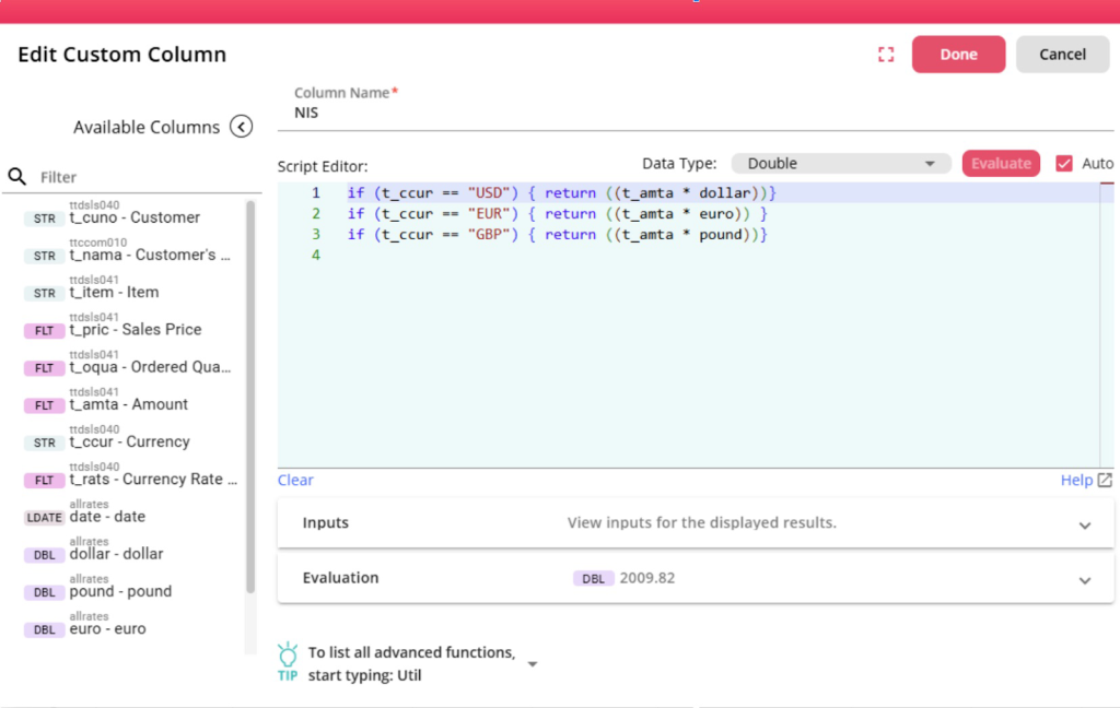 Enhancing and Transforming ERP Data Before Export 2